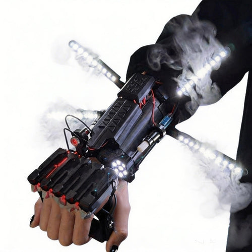 Cybernetic LED Mechanical Arm with Mist Spray — Wearable Exoskeleton Toy - XAutoLab | Desktop SMT Pick & Place, Feeders & Equipment