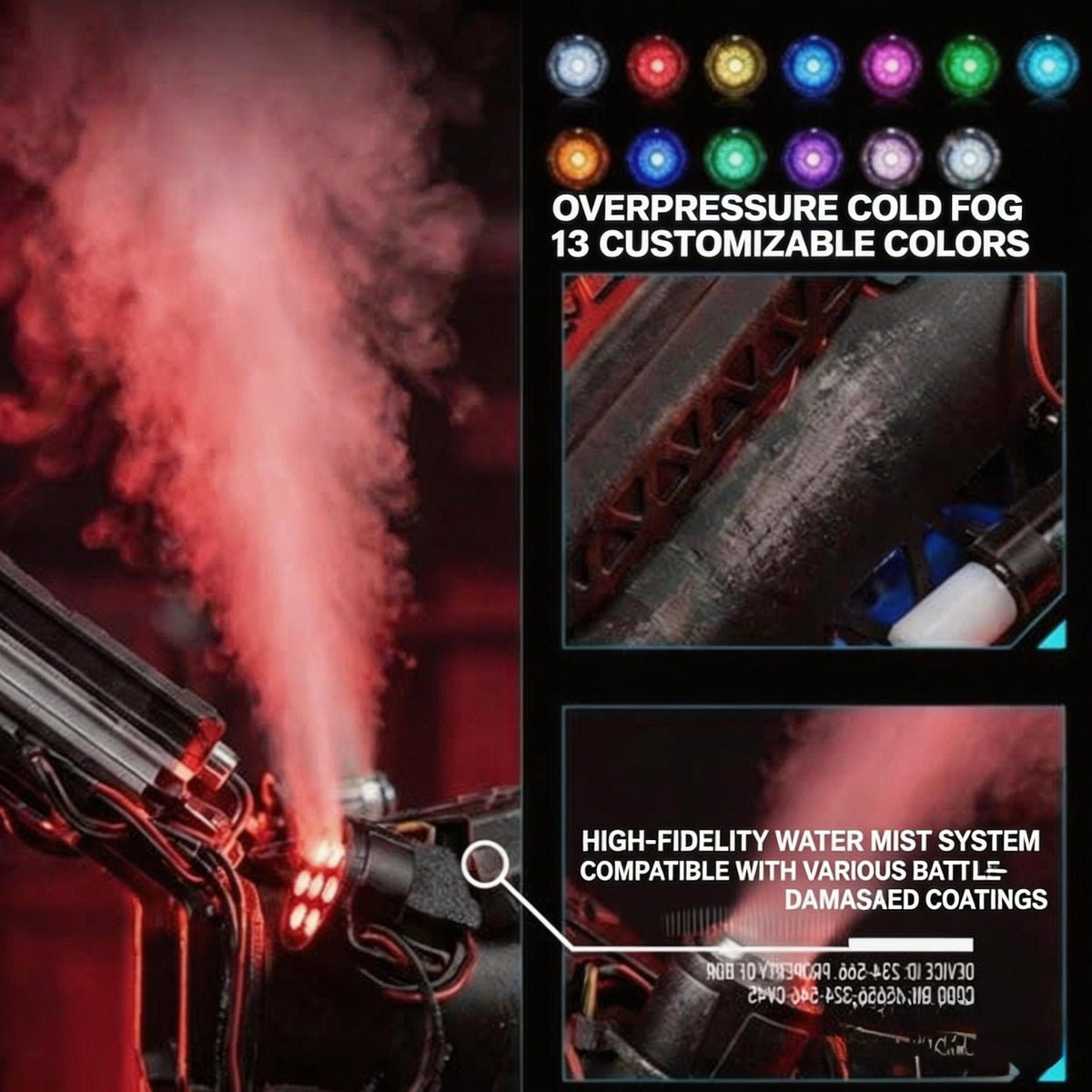 Cybernetic Arm cold mist spray effect