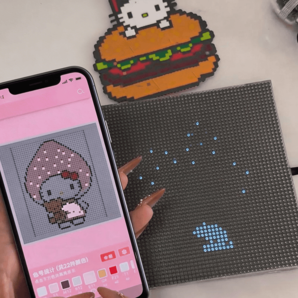 Smart Fuse Bead Board — App - Guided LED Pegboard | 52 - Pin | Free Lifetime App - XAutoLab | Desktop SMT Pick & Place, Feeders & Equipment
