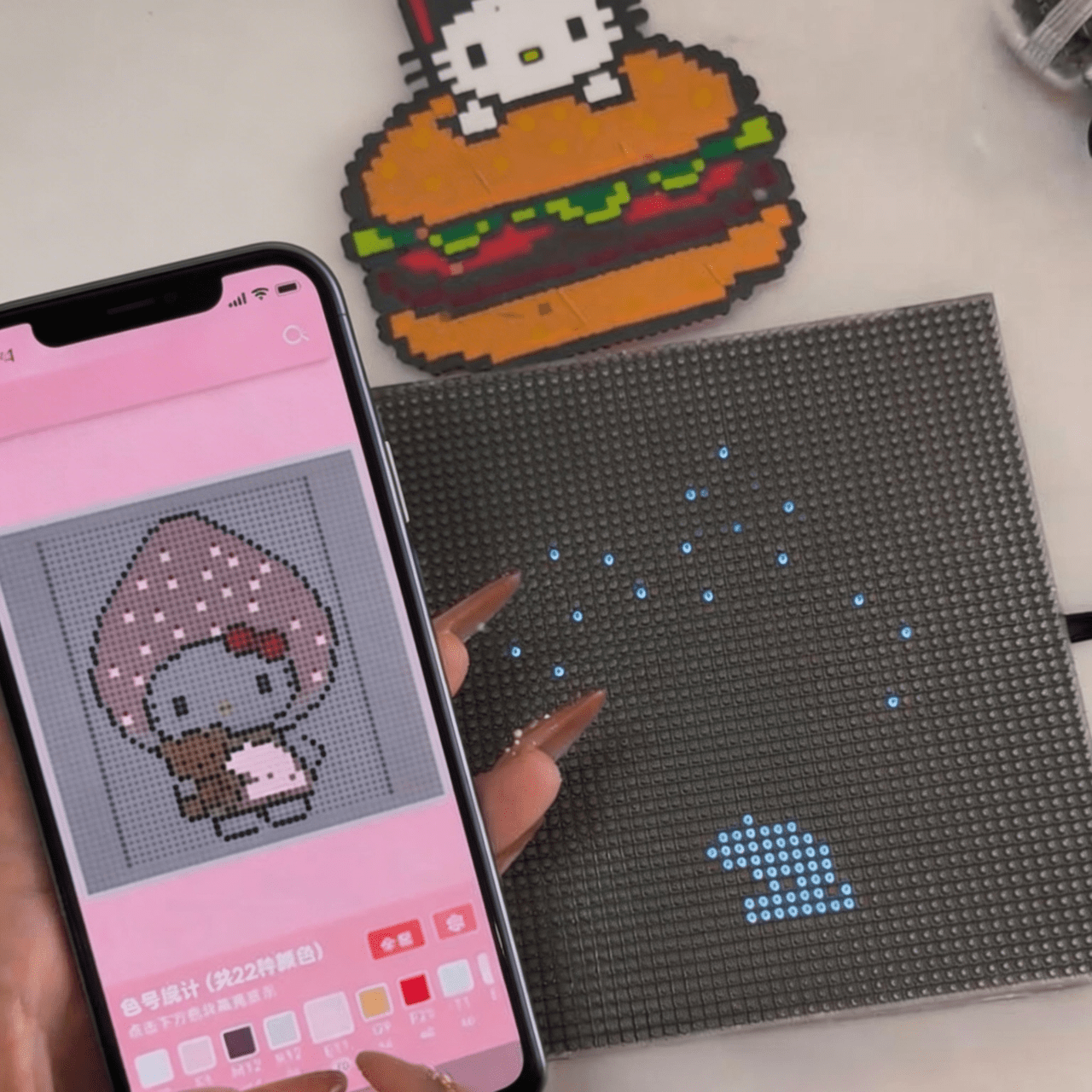 Smart Fuse Bead Board — App - Guided LED Pegboard | 52 - Pin | Free Lifetime App - XAutoLab | Desktop SMT Pick & Place, Feeders & Equipment