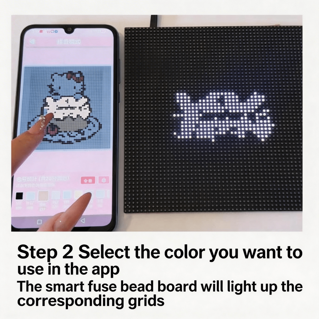 Smart Fuse Bead Board — App - Guided LED Pegboard | 52 - Pin | Free Lifetime App - XAutoLab | Desktop SMT Pick & Place, Feeders & Equipment